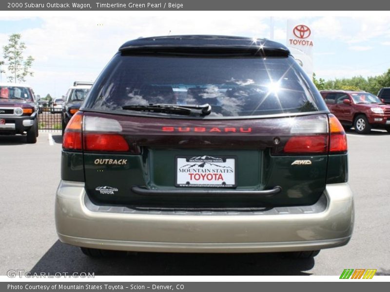 Timberline Green Pearl / Beige 2000 Subaru Outback Wagon