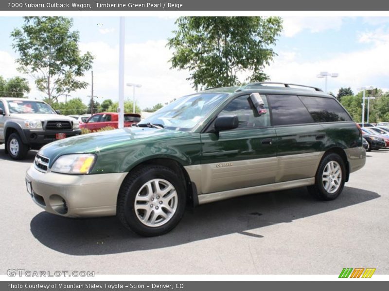 Timberline Green Pearl / Beige 2000 Subaru Outback Wagon