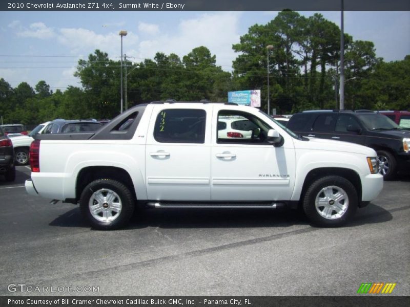 Summit White / Ebony 2010 Chevrolet Avalanche Z71 4x4