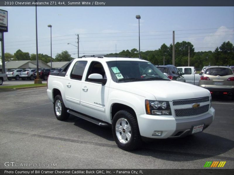 Summit White / Ebony 2010 Chevrolet Avalanche Z71 4x4