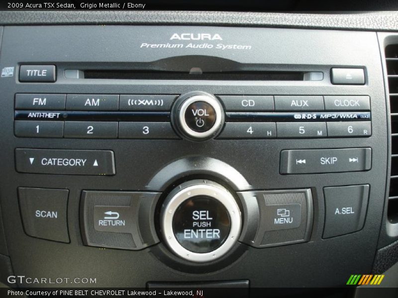 Grigio Metallic / Ebony 2009 Acura TSX Sedan