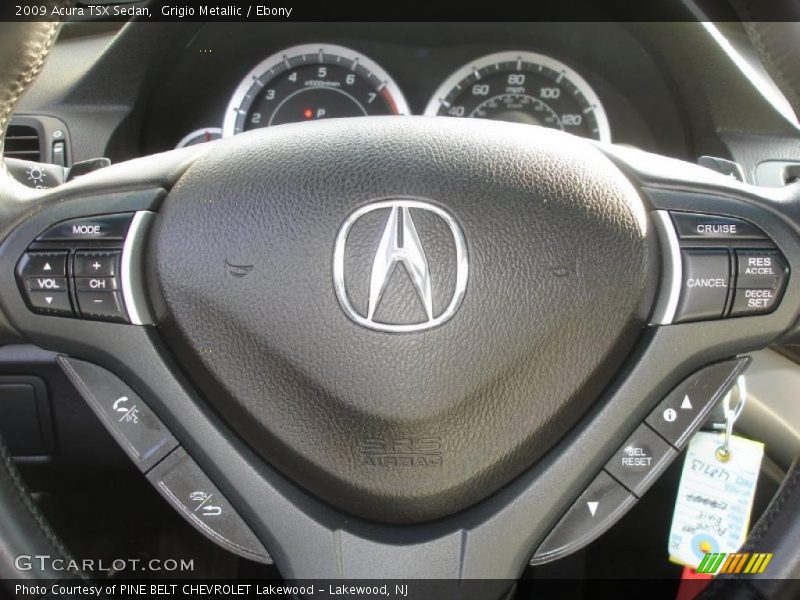 Grigio Metallic / Ebony 2009 Acura TSX Sedan