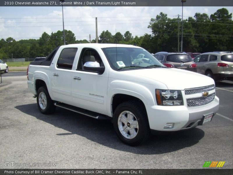 Summit White / Dark Titanium/Light Titanium 2010 Chevrolet Avalanche Z71