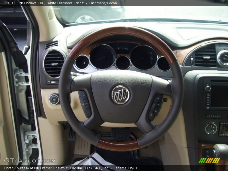 White Diamond Tricoat / Cashmere/Cocoa 2011 Buick Enclave CXL