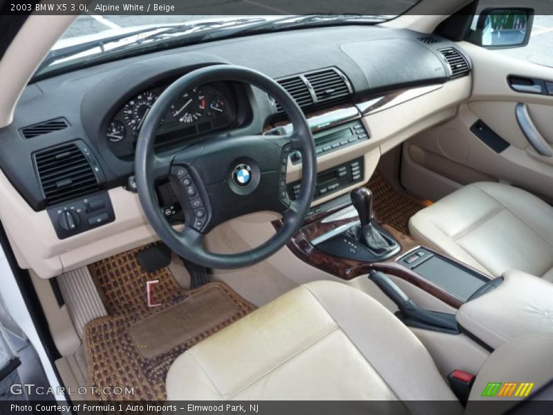 Alpine White / Beige 2003 BMW X5 3.0i