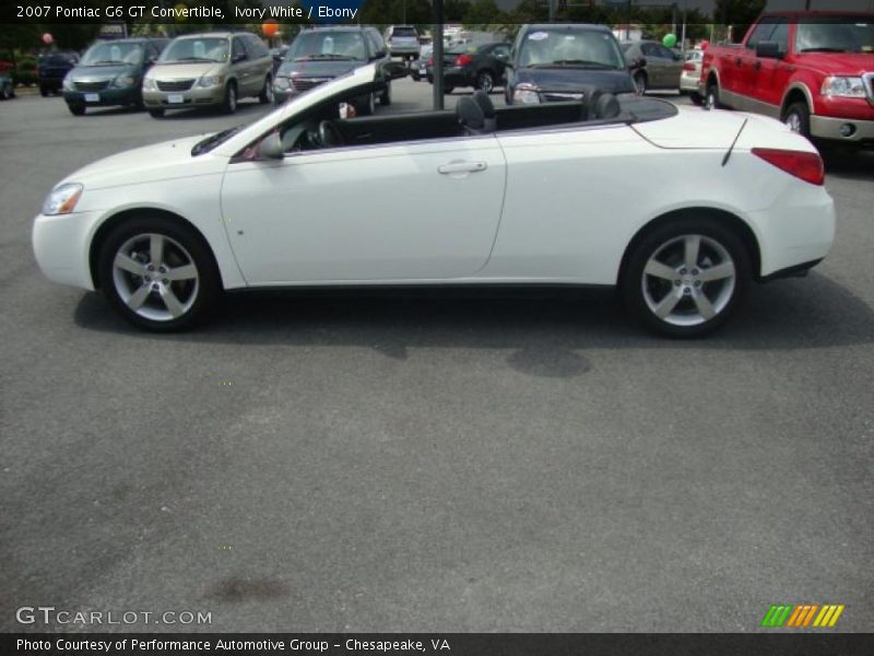 Ivory White / Ebony 2007 Pontiac G6 GT Convertible