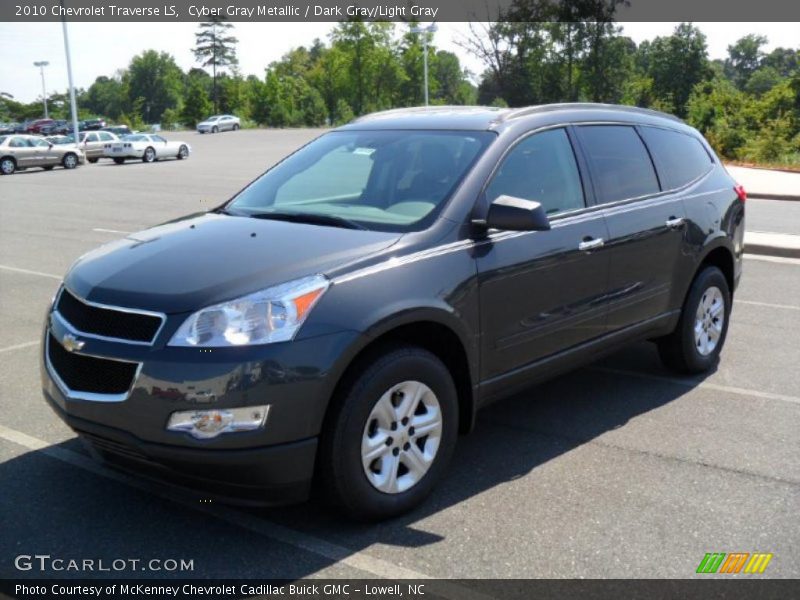 Cyber Gray Metallic / Dark Gray/Light Gray 2010 Chevrolet Traverse LS