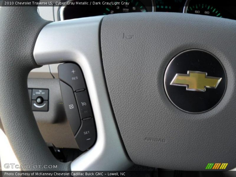 Cyber Gray Metallic / Dark Gray/Light Gray 2010 Chevrolet Traverse LS