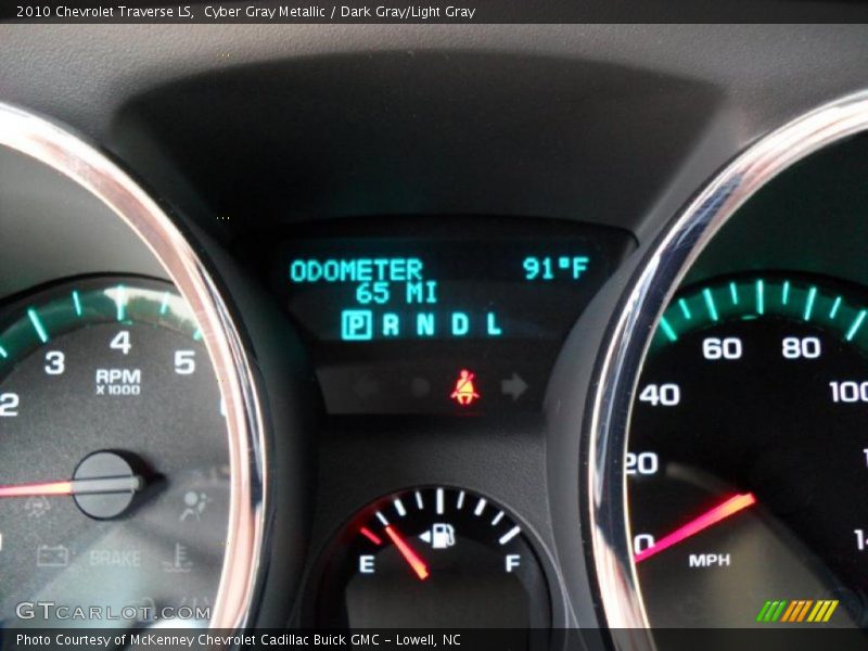 Cyber Gray Metallic / Dark Gray/Light Gray 2010 Chevrolet Traverse LS