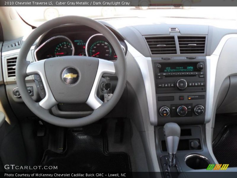 Cyber Gray Metallic / Dark Gray/Light Gray 2010 Chevrolet Traverse LS