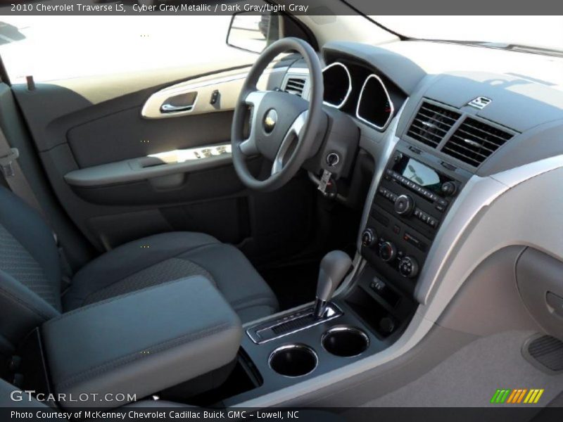 Cyber Gray Metallic / Dark Gray/Light Gray 2010 Chevrolet Traverse LS