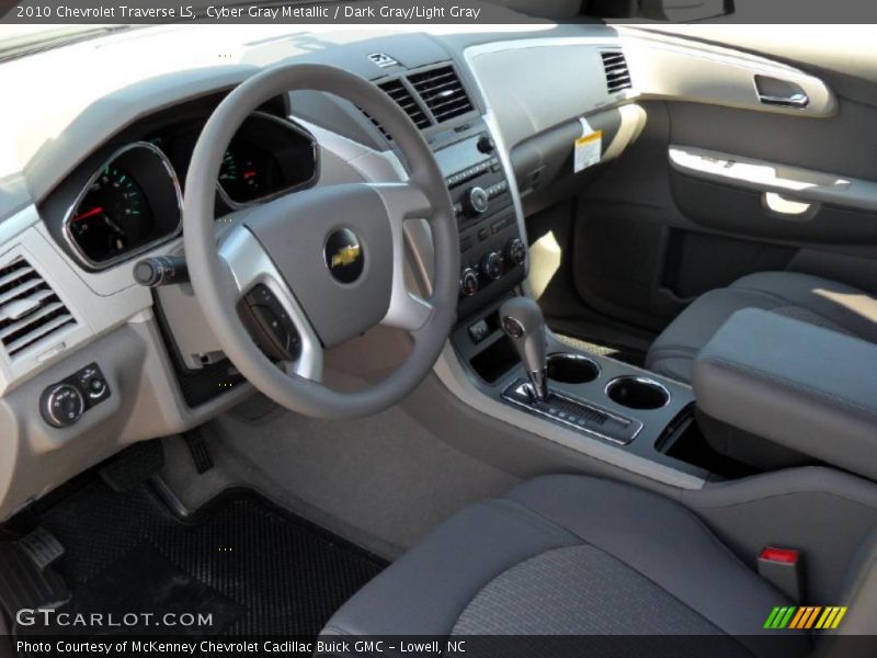 Cyber Gray Metallic / Dark Gray/Light Gray 2010 Chevrolet Traverse LS