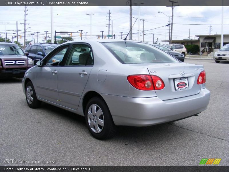 Silver Streak Mica / Stone 2008 Toyota Corolla LE