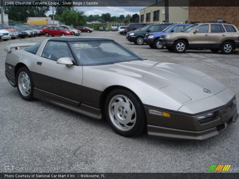 Silver Beige / Saddle 1986 Chevrolet Corvette Coupe