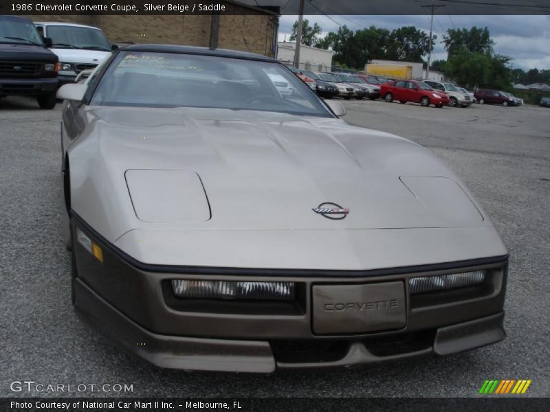 Silver Beige / Saddle 1986 Chevrolet Corvette Coupe