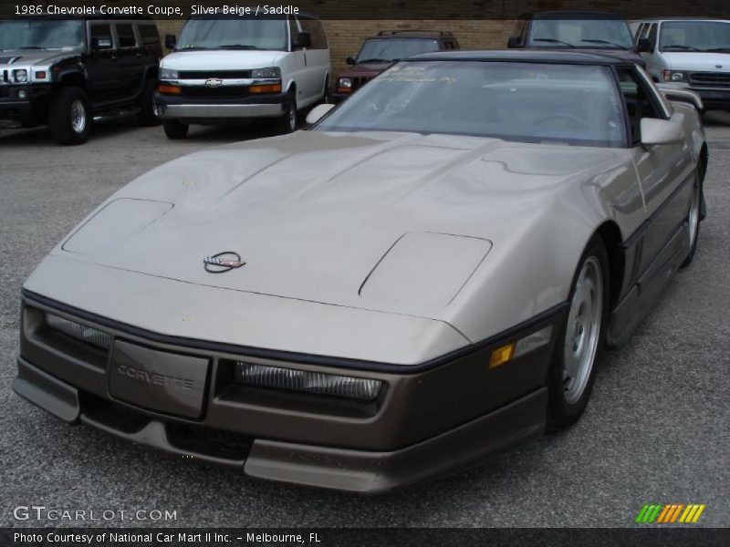 Silver Beige / Saddle 1986 Chevrolet Corvette Coupe