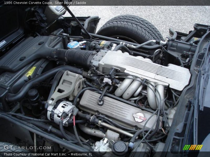 Silver Beige / Saddle 1986 Chevrolet Corvette Coupe