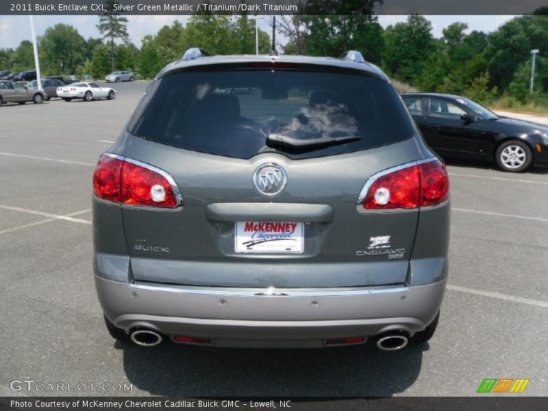 Silver Green Metallic / Titanium/Dark Titanium 2011 Buick Enclave CXL