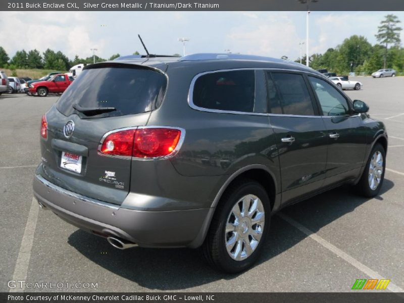 Silver Green Metallic / Titanium/Dark Titanium 2011 Buick Enclave CXL
