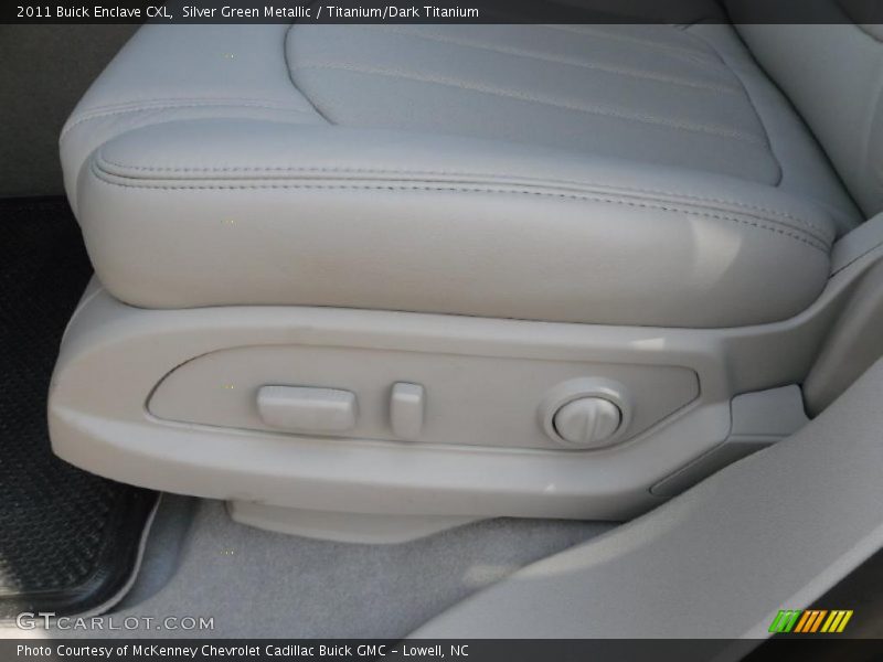 Silver Green Metallic / Titanium/Dark Titanium 2011 Buick Enclave CXL