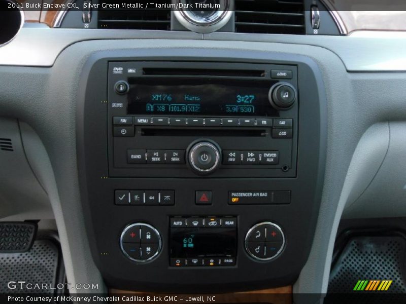 Silver Green Metallic / Titanium/Dark Titanium 2011 Buick Enclave CXL