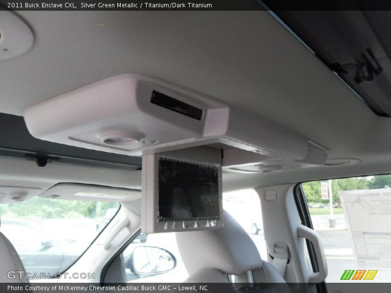 Silver Green Metallic / Titanium/Dark Titanium 2011 Buick Enclave CXL