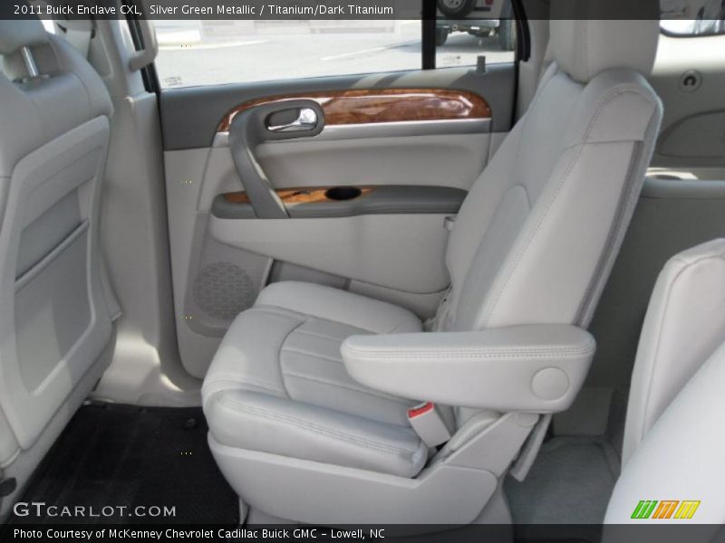 Silver Green Metallic / Titanium/Dark Titanium 2011 Buick Enclave CXL