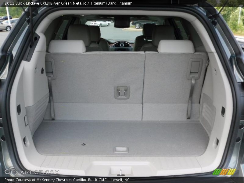 Silver Green Metallic / Titanium/Dark Titanium 2011 Buick Enclave CXL