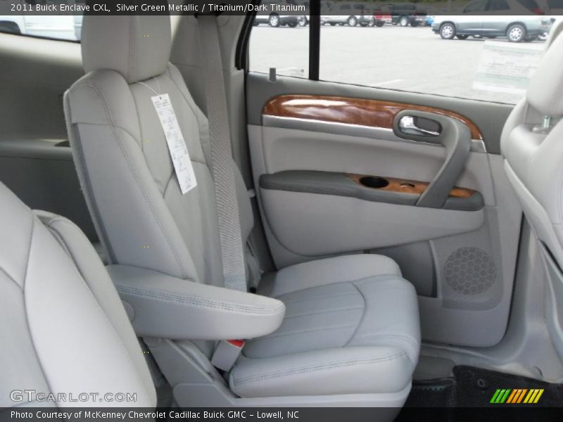 Silver Green Metallic / Titanium/Dark Titanium 2011 Buick Enclave CXL
