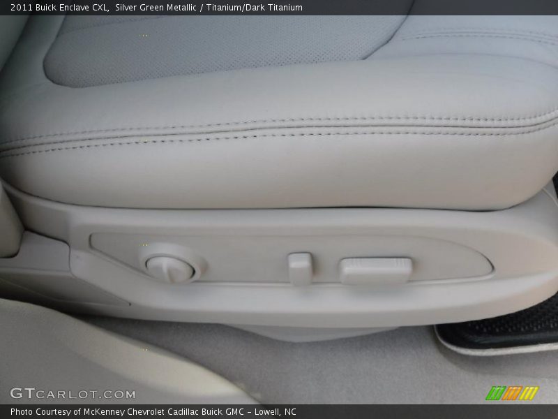 Silver Green Metallic / Titanium/Dark Titanium 2011 Buick Enclave CXL