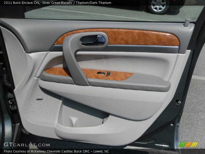 Silver Green Metallic / Titanium/Dark Titanium 2011 Buick Enclave CXL