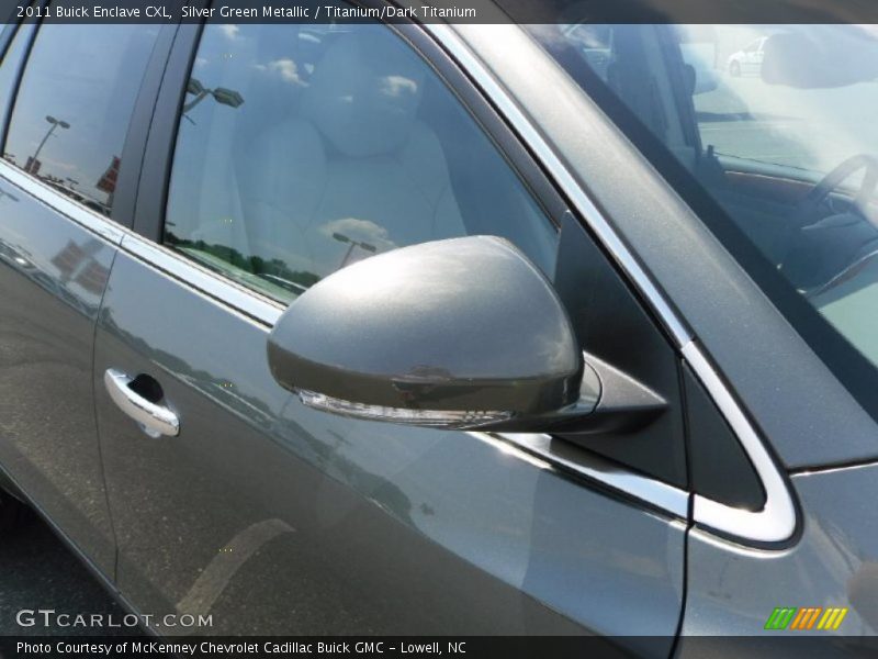 Silver Green Metallic / Titanium/Dark Titanium 2011 Buick Enclave CXL