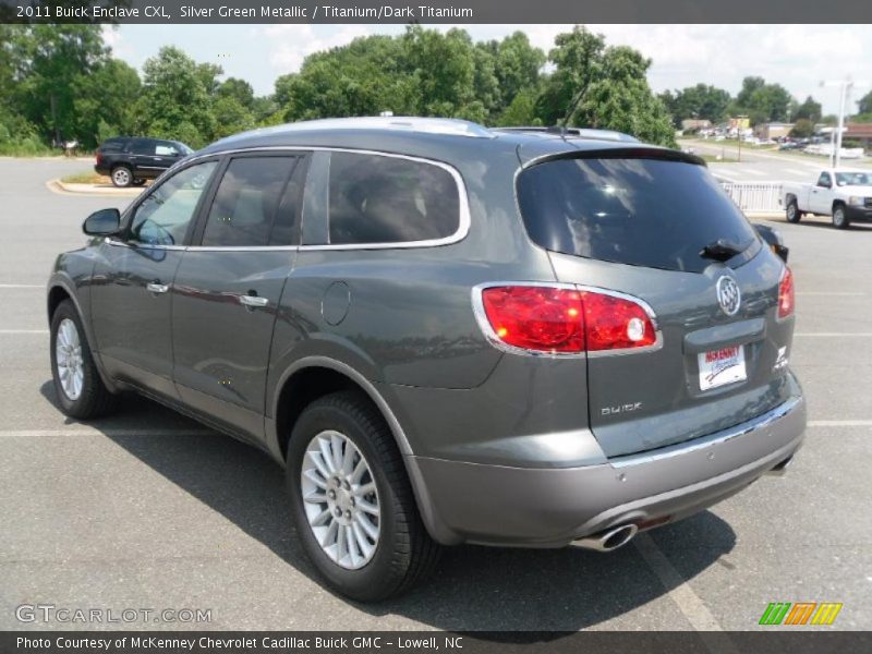 Silver Green Metallic / Titanium/Dark Titanium 2011 Buick Enclave CXL
