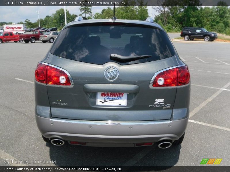 Silver Green Metallic / Titanium/Dark Titanium 2011 Buick Enclave CXL