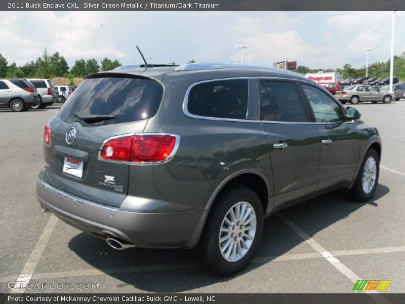 Silver Green Metallic / Titanium/Dark Titanium 2011 Buick Enclave CXL