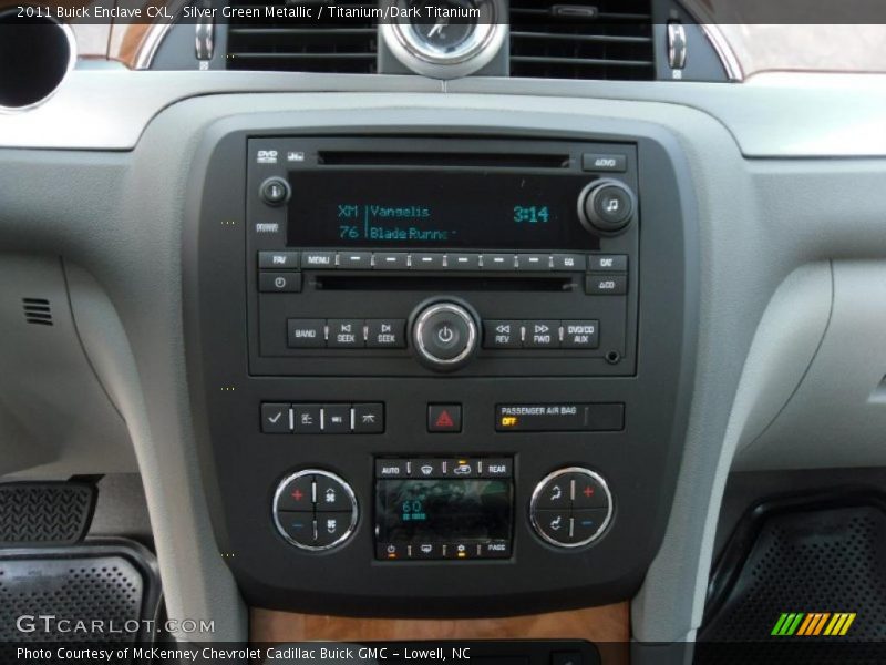 Silver Green Metallic / Titanium/Dark Titanium 2011 Buick Enclave CXL