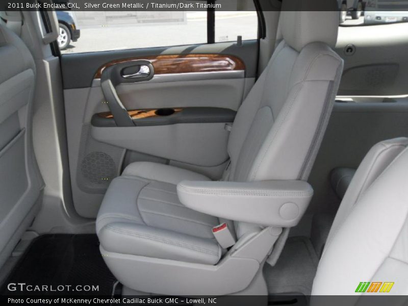 Silver Green Metallic / Titanium/Dark Titanium 2011 Buick Enclave CXL