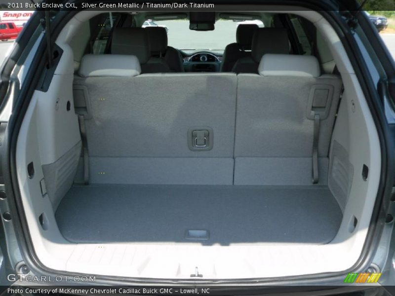 Silver Green Metallic / Titanium/Dark Titanium 2011 Buick Enclave CXL