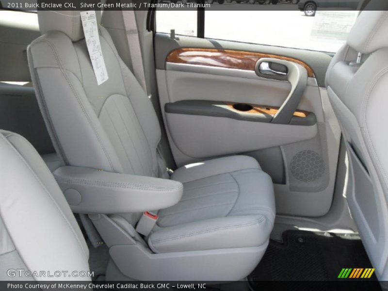 Silver Green Metallic / Titanium/Dark Titanium 2011 Buick Enclave CXL
