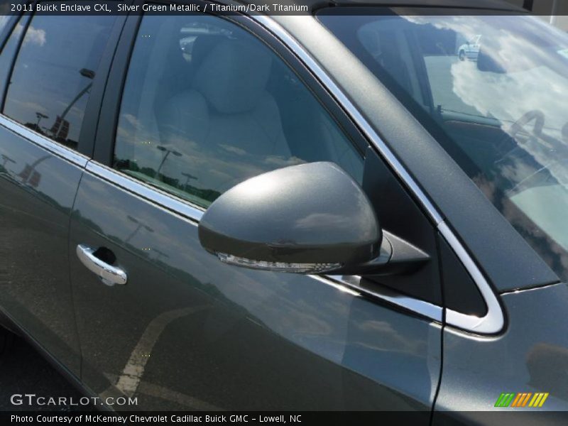 Silver Green Metallic / Titanium/Dark Titanium 2011 Buick Enclave CXL