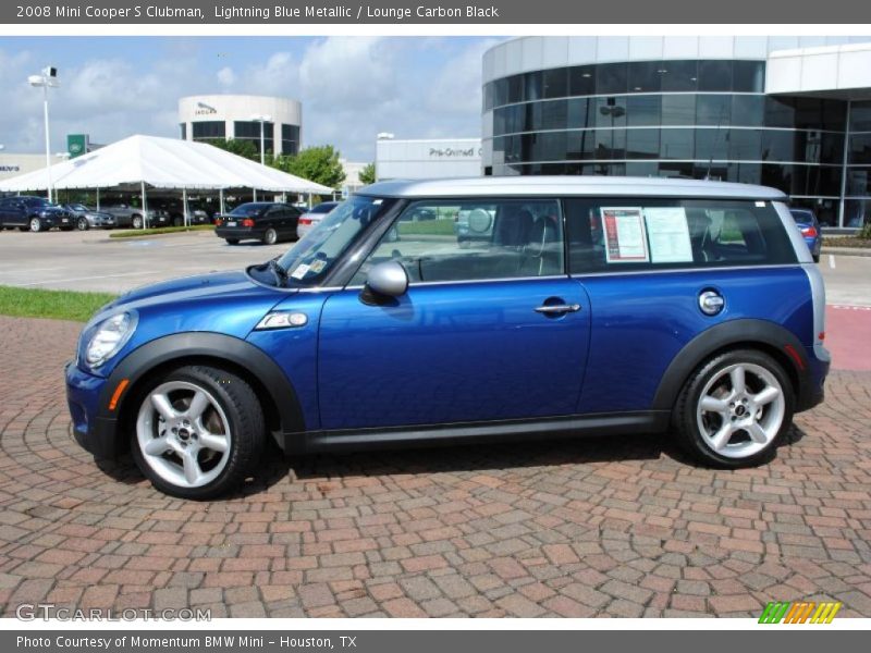 Lightning Blue Metallic / Lounge Carbon Black 2008 Mini Cooper S Clubman