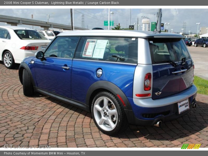 Lightning Blue Metallic / Lounge Carbon Black 2008 Mini Cooper S Clubman
