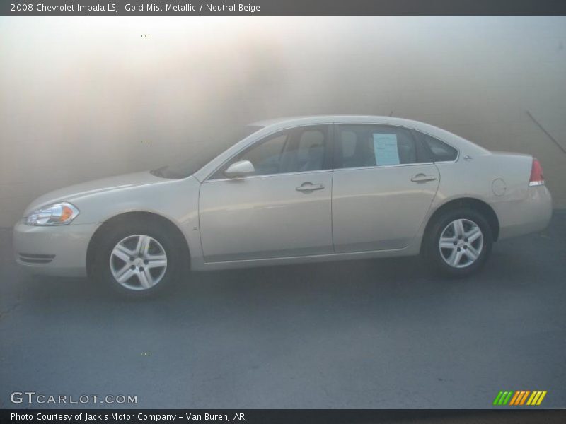 Gold Mist Metallic / Neutral Beige 2008 Chevrolet Impala LS