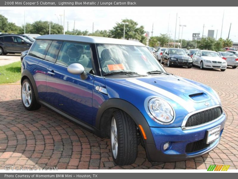 Lightning Blue Metallic / Lounge Carbon Black 2008 Mini Cooper S Clubman