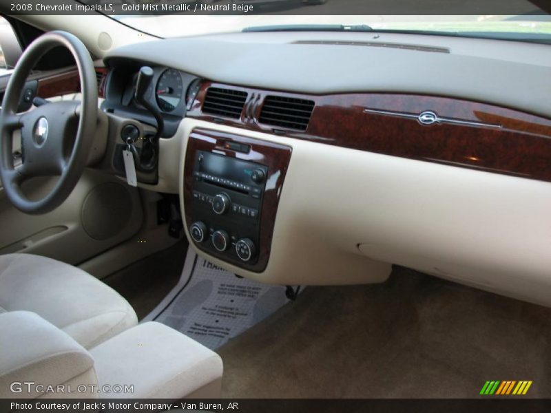 Gold Mist Metallic / Neutral Beige 2008 Chevrolet Impala LS