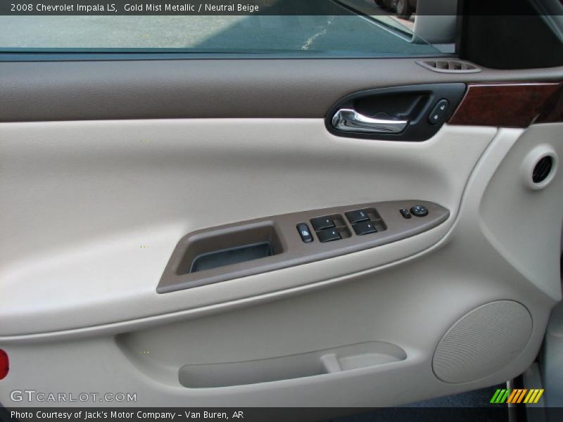 Gold Mist Metallic / Neutral Beige 2008 Chevrolet Impala LS