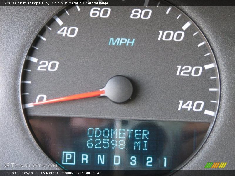 Gold Mist Metallic / Neutral Beige 2008 Chevrolet Impala LS