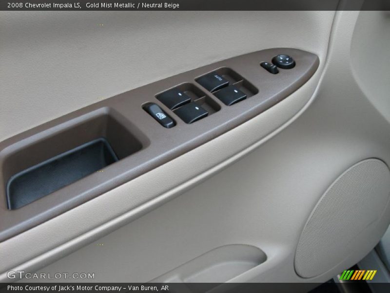 Gold Mist Metallic / Neutral Beige 2008 Chevrolet Impala LS