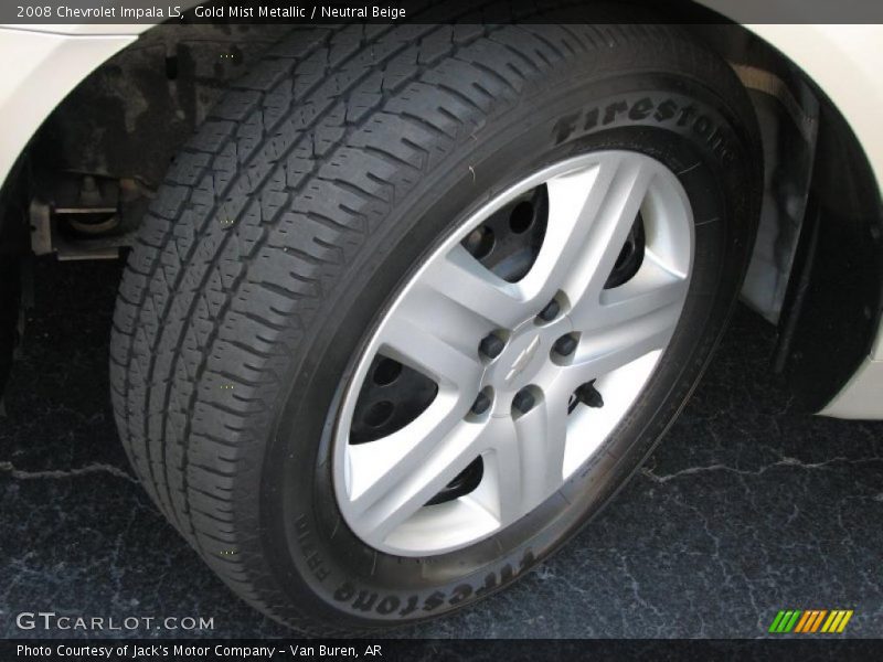 Gold Mist Metallic / Neutral Beige 2008 Chevrolet Impala LS