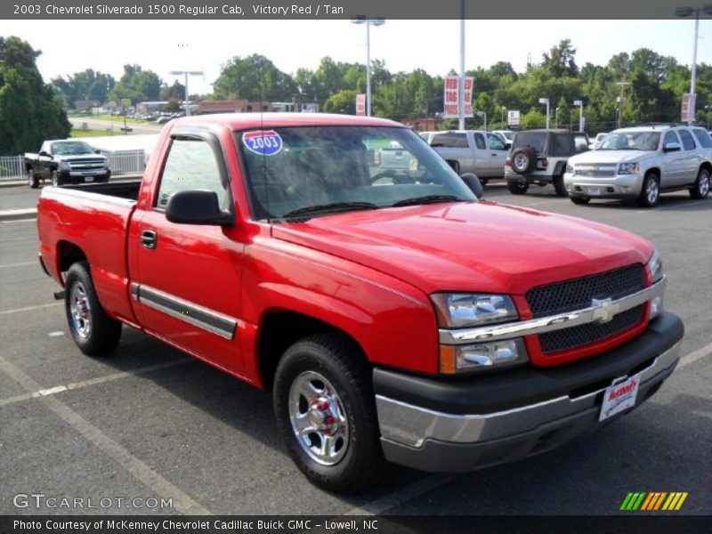 Victory Red / Tan 2003 Chevrolet Silverado 1500 Regular Cab